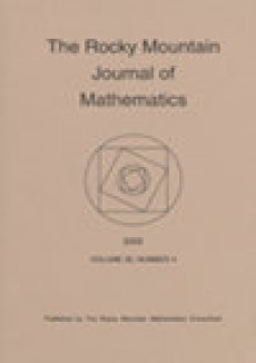 Rocky Mountain Journal Of Mathematics