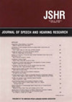 Journal Of Speech Language And Hearing Research