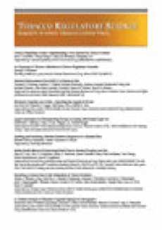 Tobacco Regulatory Science
