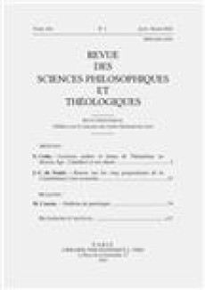 Revue Des Sciences Philosophiques Et Theologiques